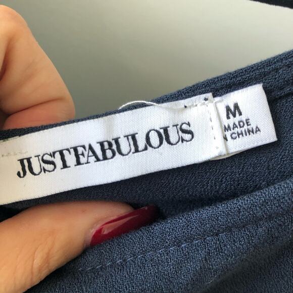 JustFabulous Women's Dark Blue Full Zip Back Dress Size M Multi Wear Versatile - Picture 3 of 3